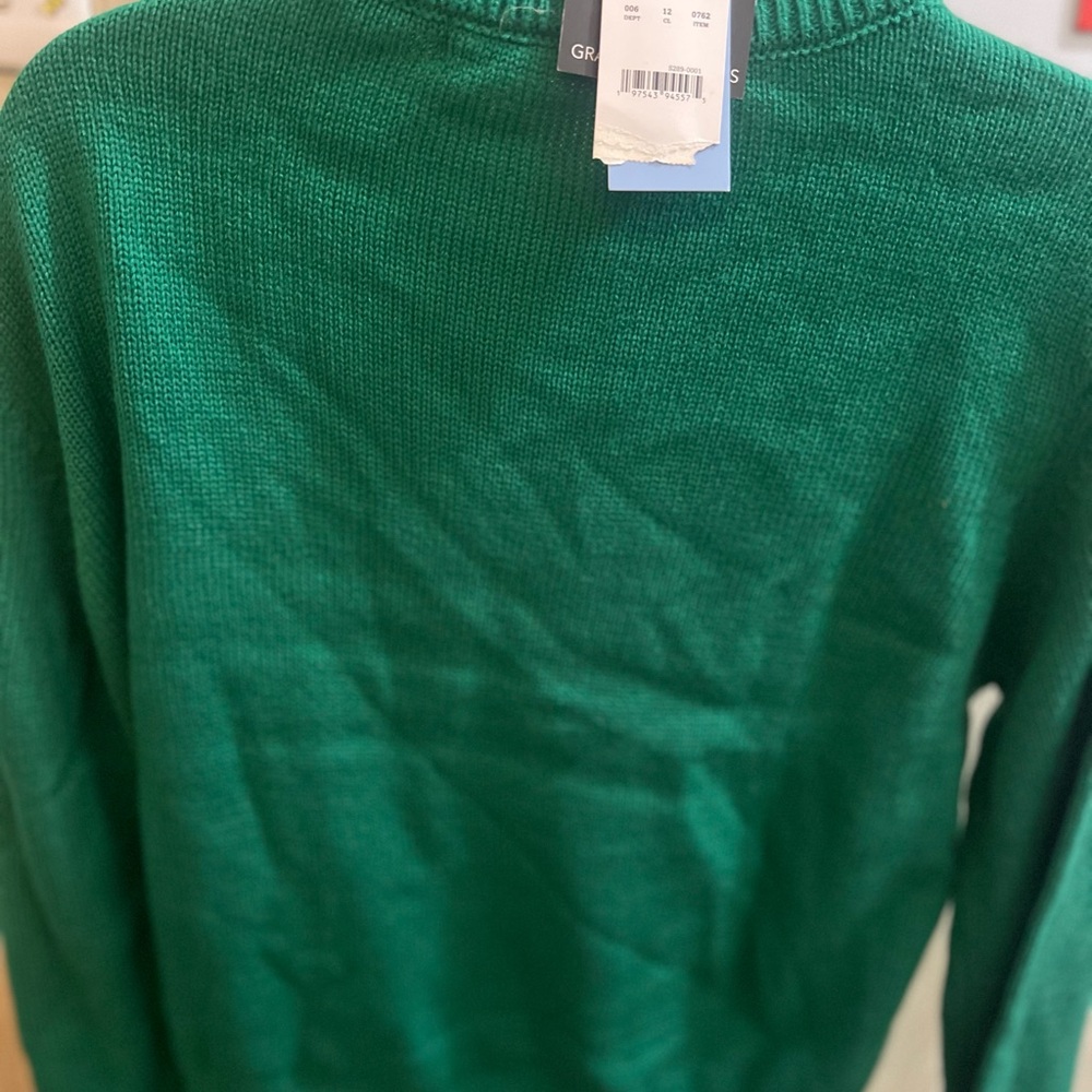Grayson Threads Green Crew Neck Sweater - Picture 2 of 4